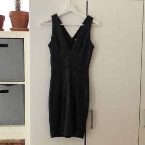 Dress the Population black matte sequin dress